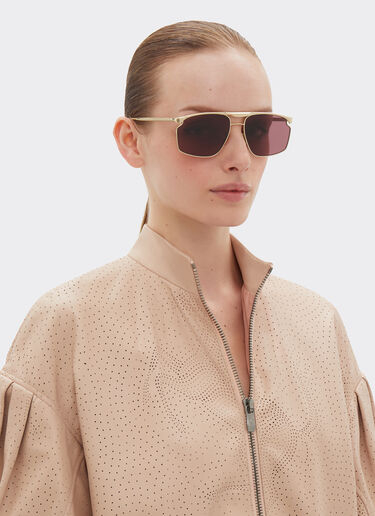 Ferrari Ferrari sunglasses in gold-tone metal with exclusive Contrast Pro™ lenses Gold F1537f