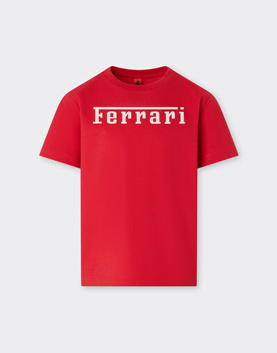 Ferrari Cotton T-shirt with Ferrari logo Racing red 22749fK