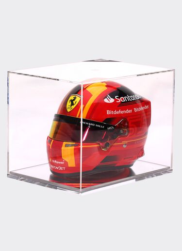 Ferrari 2023 Carlos Sainz mini helmet in 1:2 scale - Barcelona Special Edition Red F0902f