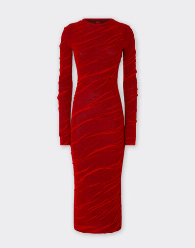 Ferrari Knitted longuette dress Black 21683f