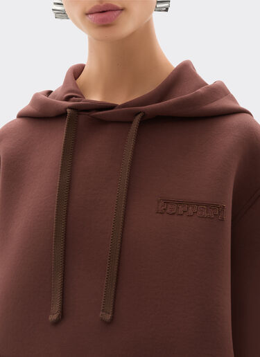 Hooded sweatshirt in scuba fabric Ferrari Hooded sweatshirt in scuba fabric Espresso 22844f