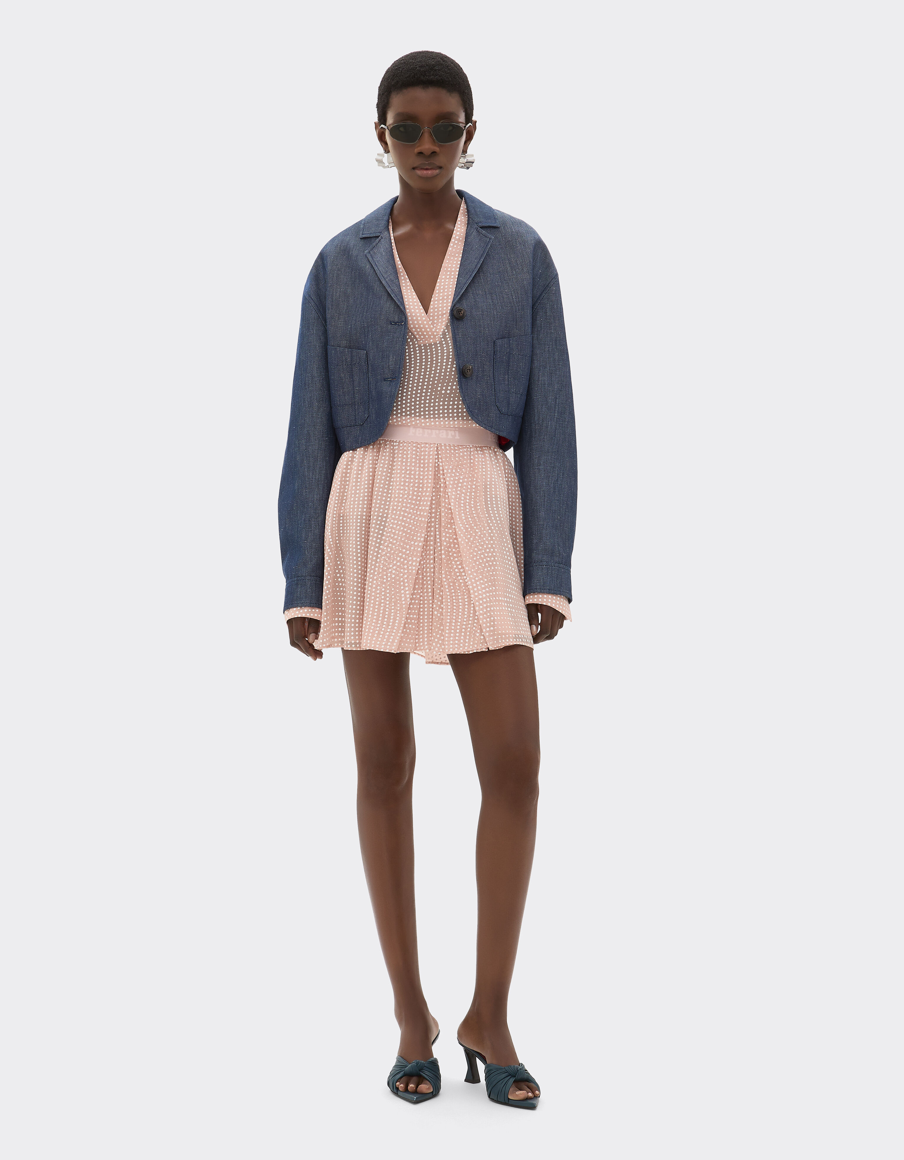 Ferrari Blazer in denim effect tricotine Dark Denim 22785f