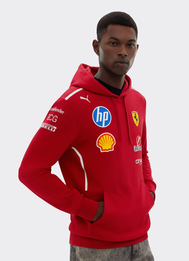 Ferrari Sweat à capuche 2025 des pilotes Puma pour la Scuderia Ferrari HP Rouge de Course LA01Wf