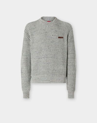 Ferrari Jersey de cuello redondo con efecto denim Beige CKMCN0013KCO0008f