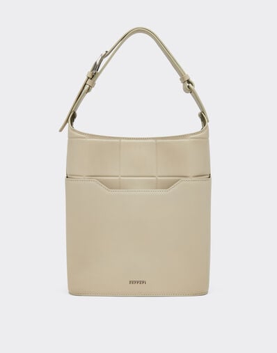 Ferrari Leather bucket bag Chalk 49145f