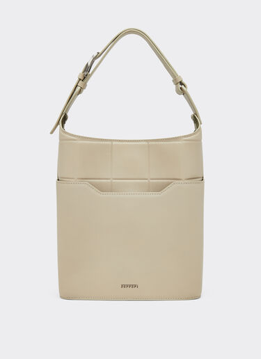 Ferrari Leather bucket bag Chalk 49145f