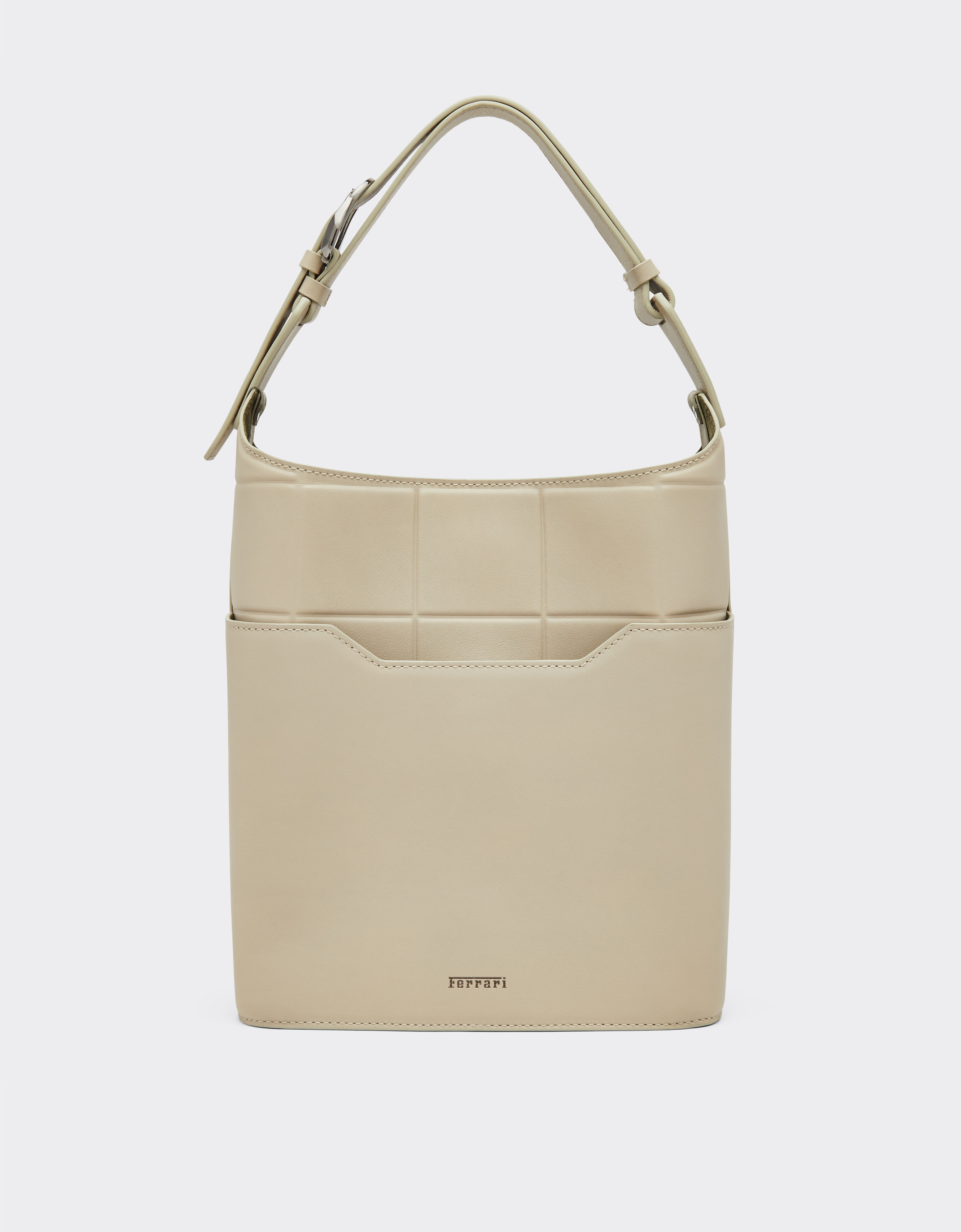 Ferrari Leather bucket bag Chalk 49145f