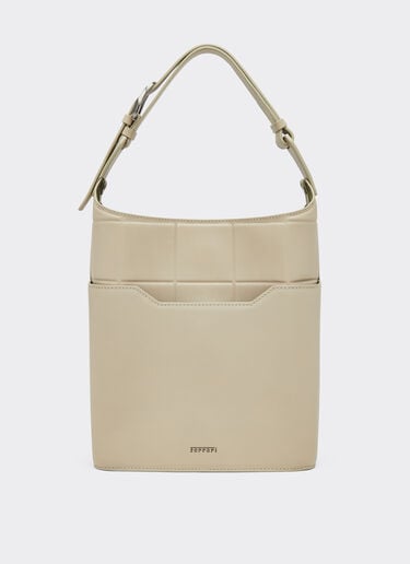 Leather bucket bag Ferrari Leather bucket bag Chalk 49145f