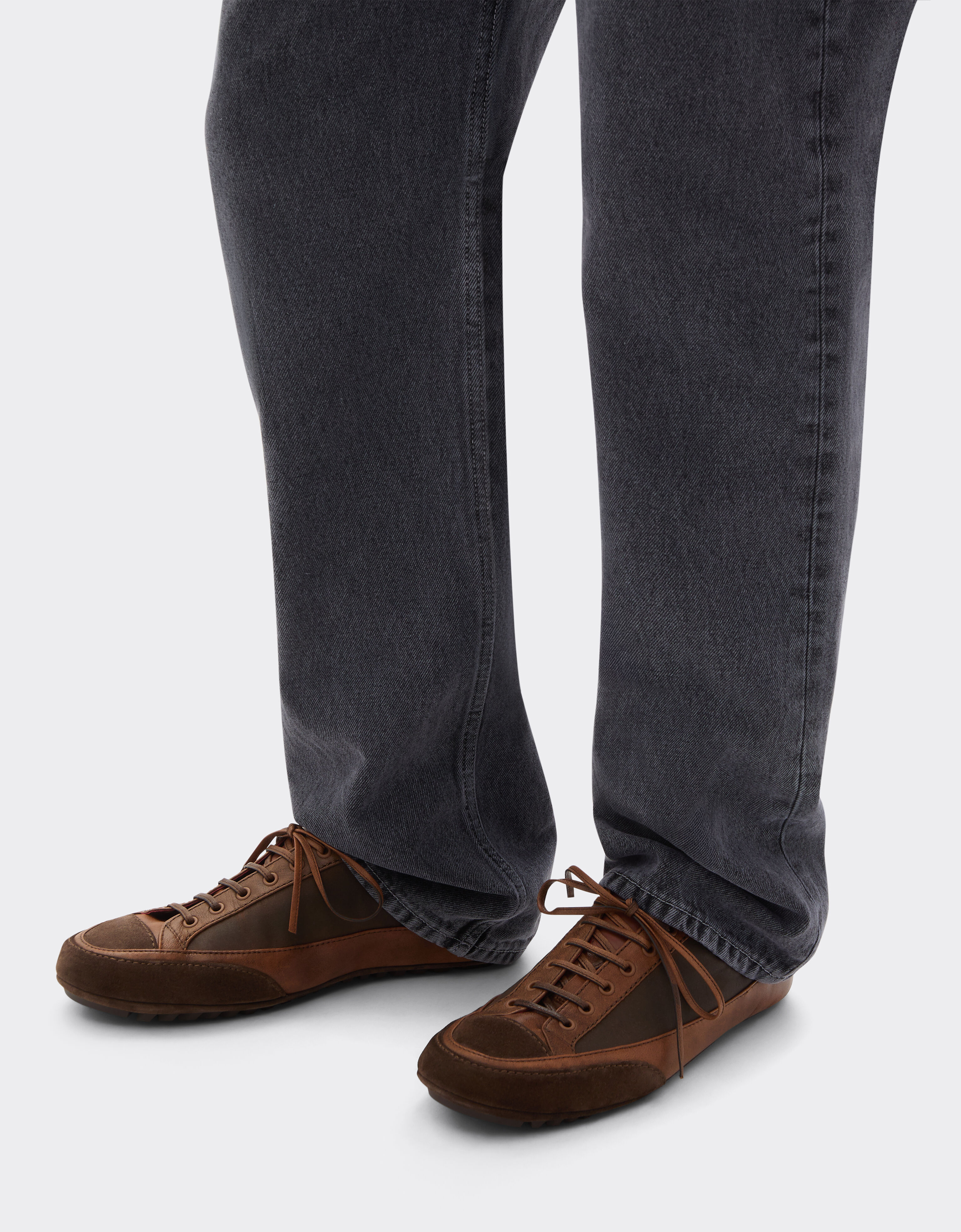 Ferrari Driver sneakers in nylon, suede, and leather Ebony 50768f