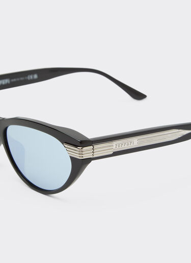 Ferrari Ferrari sunglasses in shiny blackacetate with gray mirrored lenses Black LA0EXf