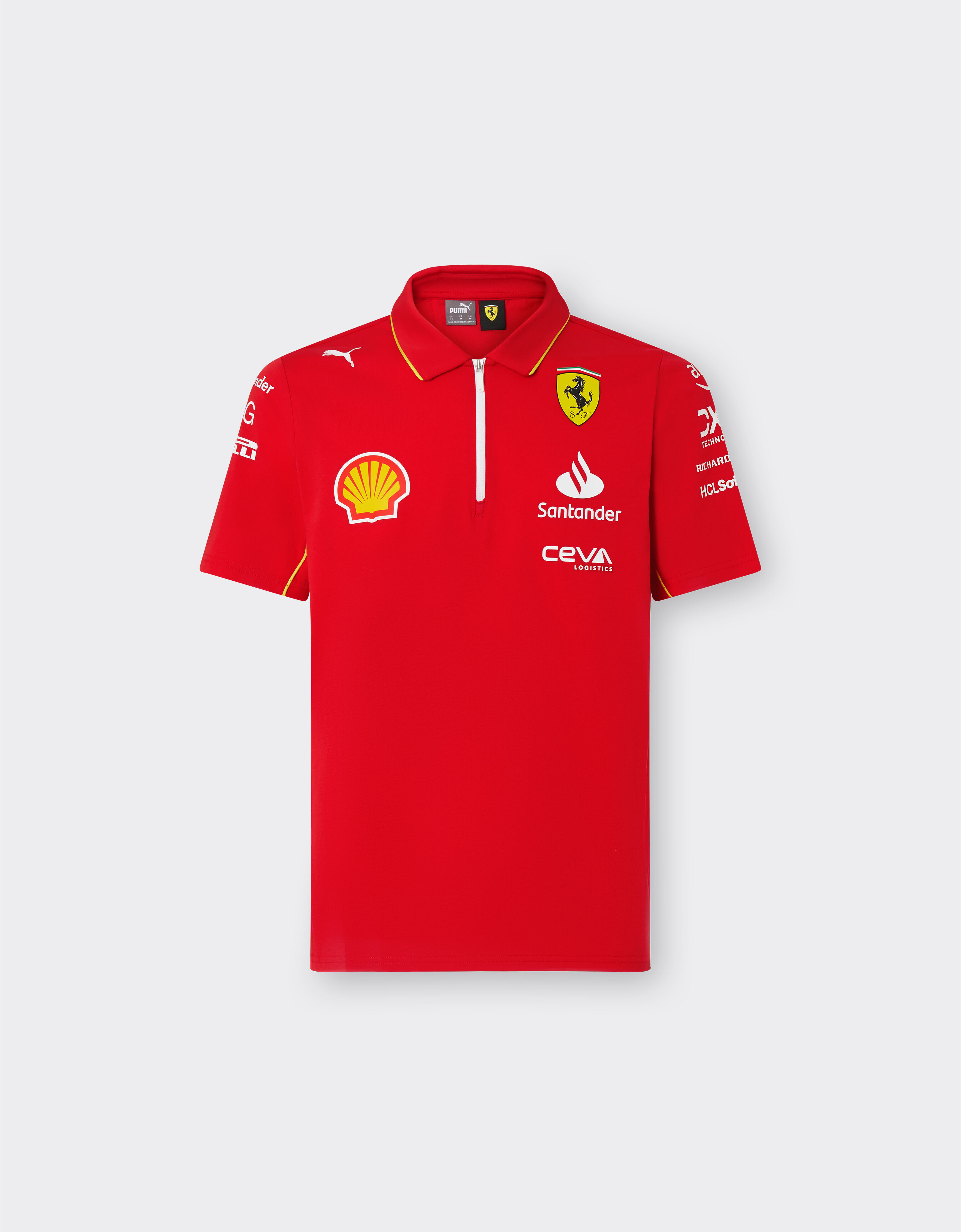 Ferrari 2024 Scuderia Ferrari Team Replica polo shirt Rosso Corsa F1150fK