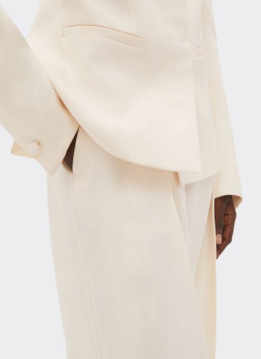 Ferrari Shantung silk trousers Avorio 51026f