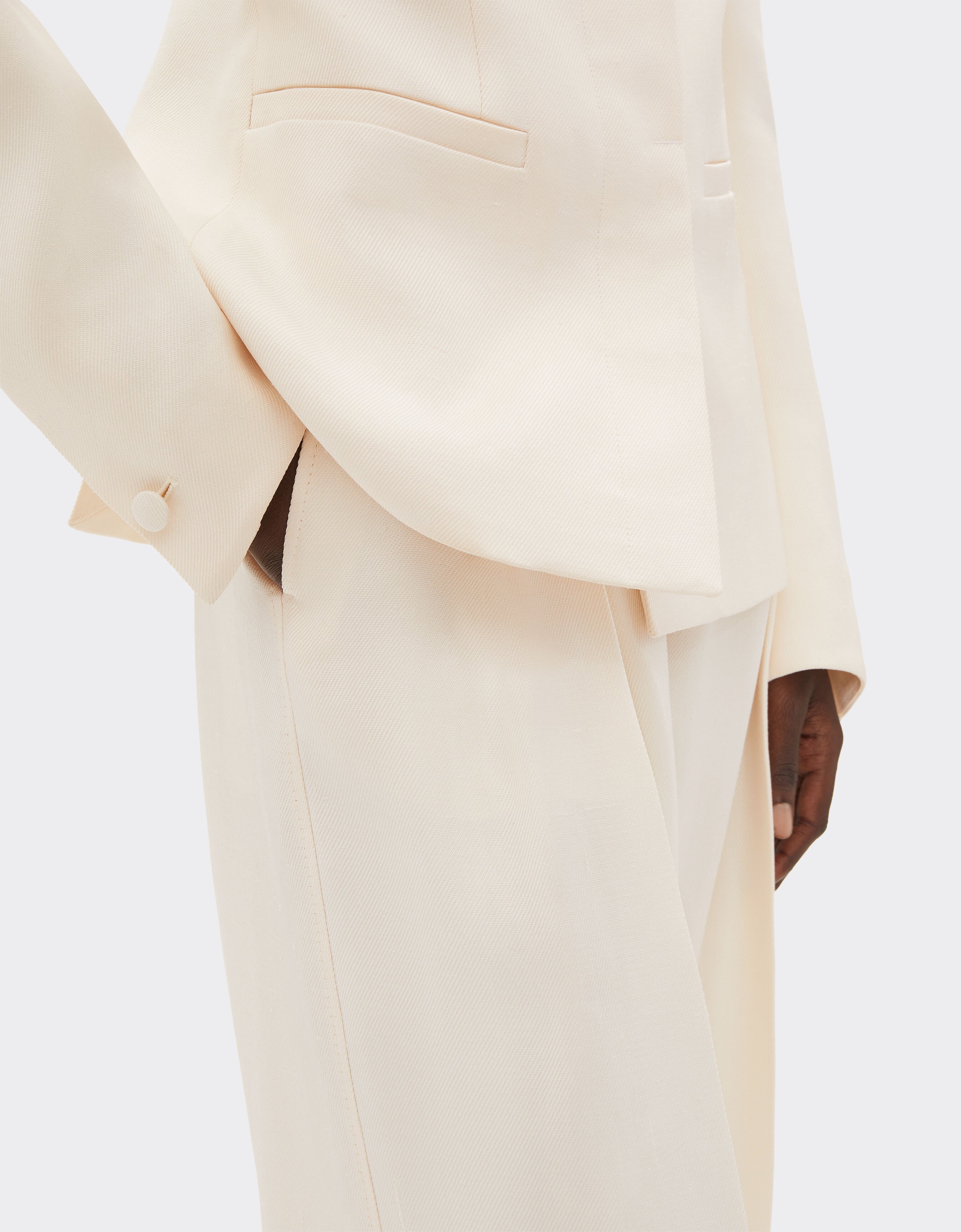 Ferrari Shantung silk trousers Avorio 51026f