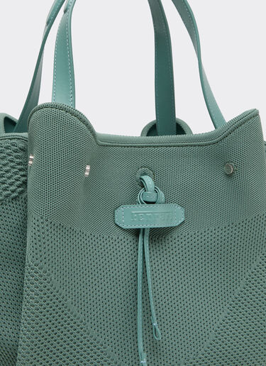 Ferrari Ferrari small tote bag in mesh and leather Granite Green 50416f