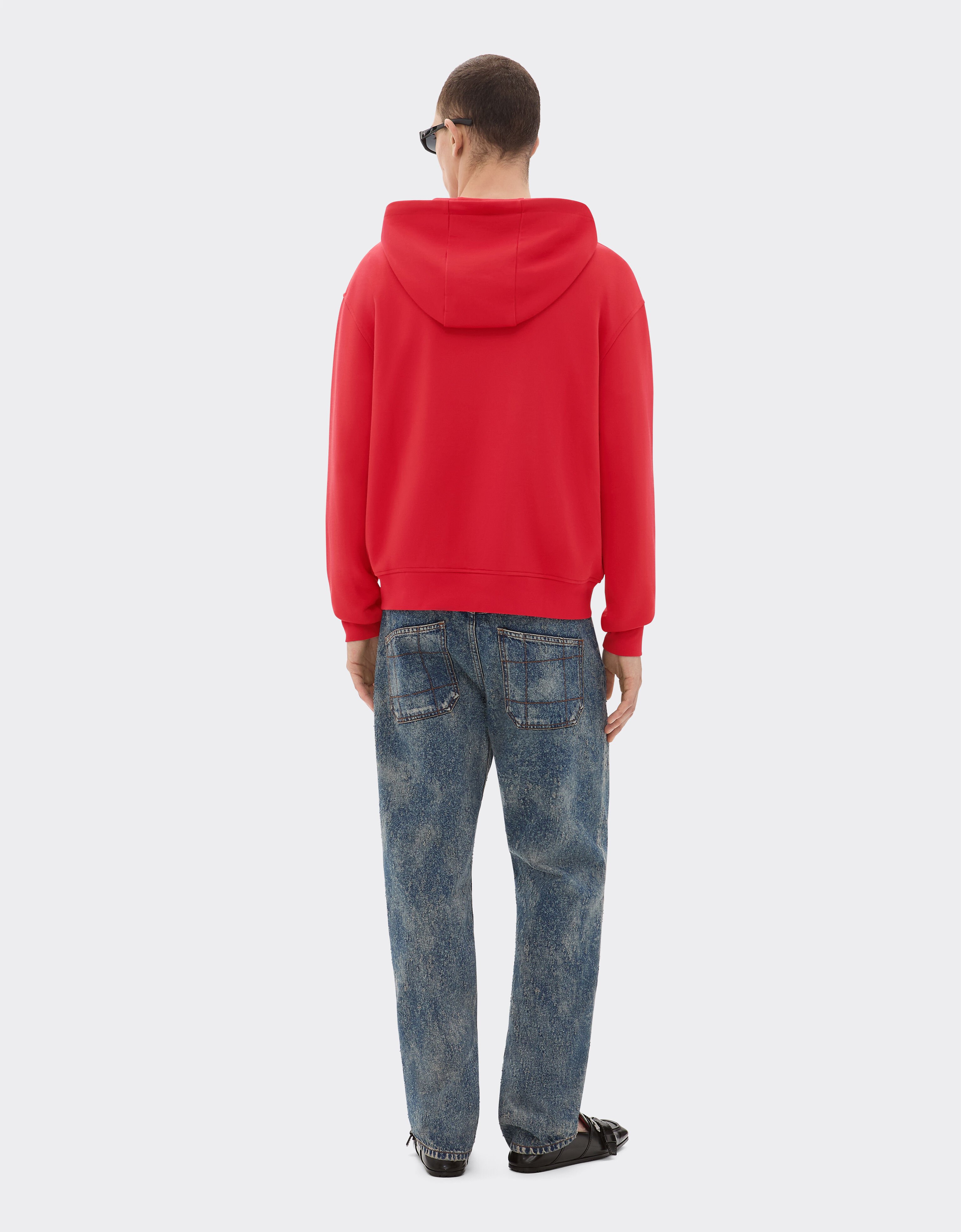 Ferrari Sweatshirt in technical fabric with Ferrari logo Racing red 48283f