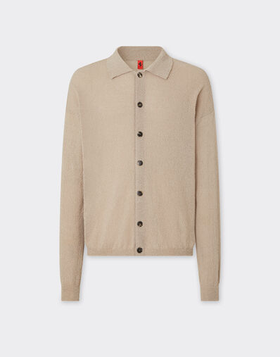 Ferrari Cardigan in cotton-blend fabric Ecru 21798f
