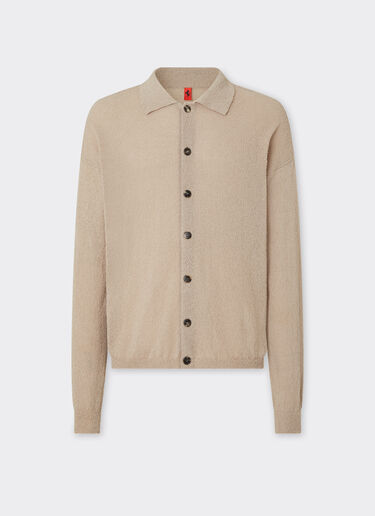 Ferrari Cardigan in cotton-blend fabric Ecru 21836f