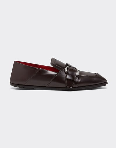 Ferrari Brushed leather loafers Espresso 22743f