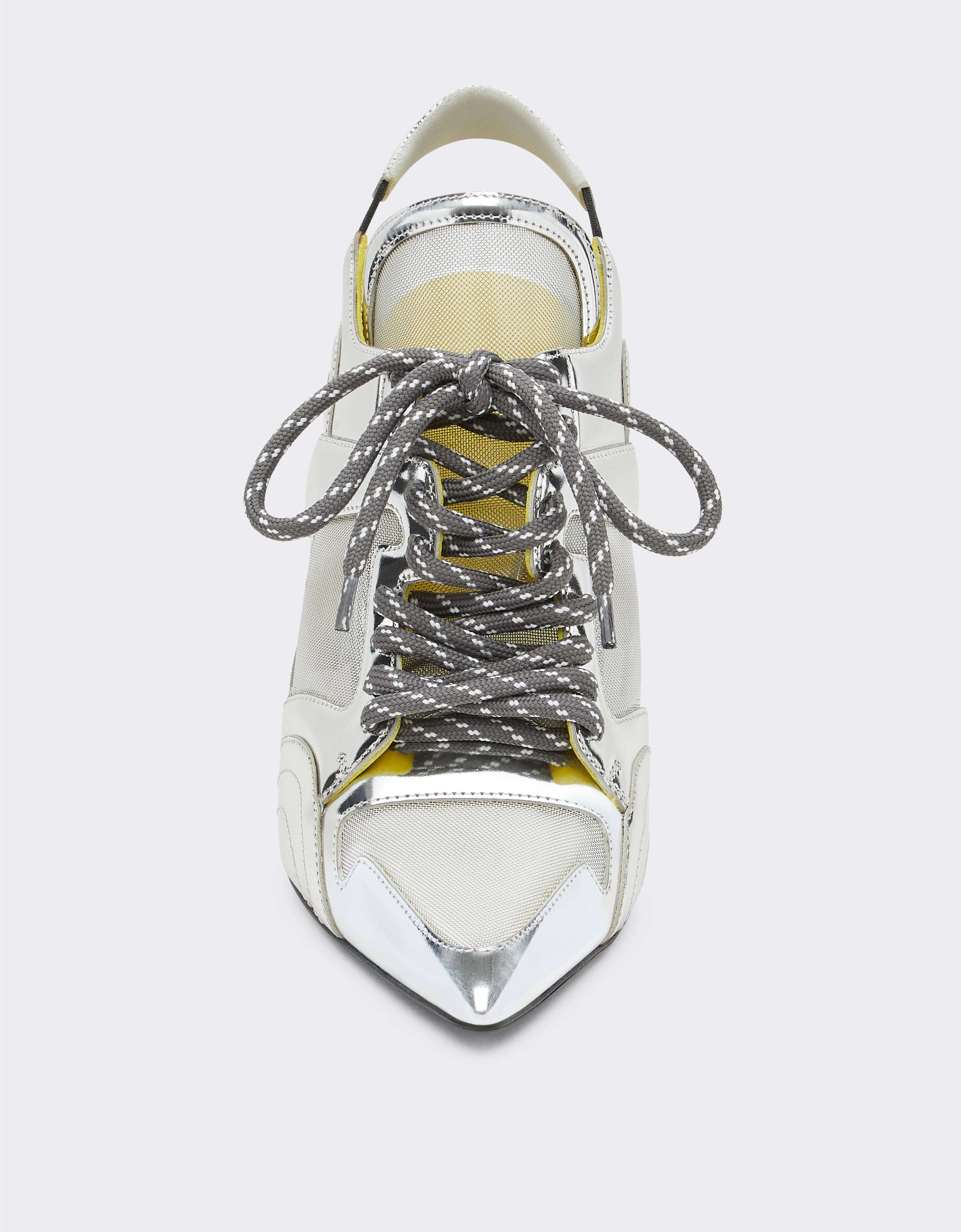 Ferrari Miami Collection Slingback-Sandale aus silbernem Leder Silber 21272f
