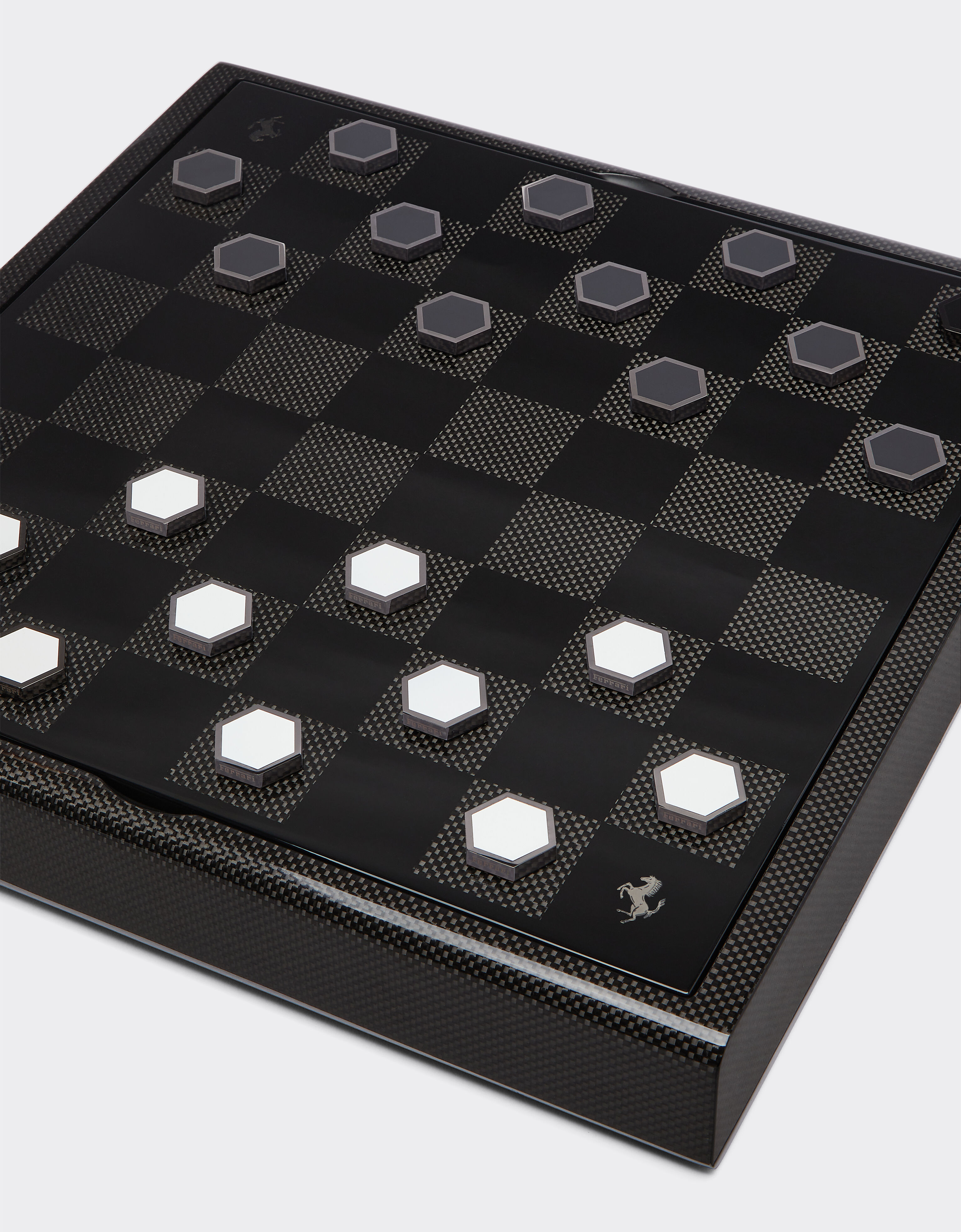 Ferrari Chessboard in wood and carbon fibre Black 48587f
