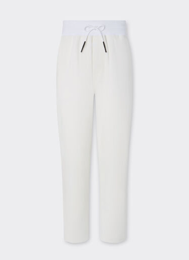 Ferrari Pantalon de jogging en drill de coton Blanc optique 48504f