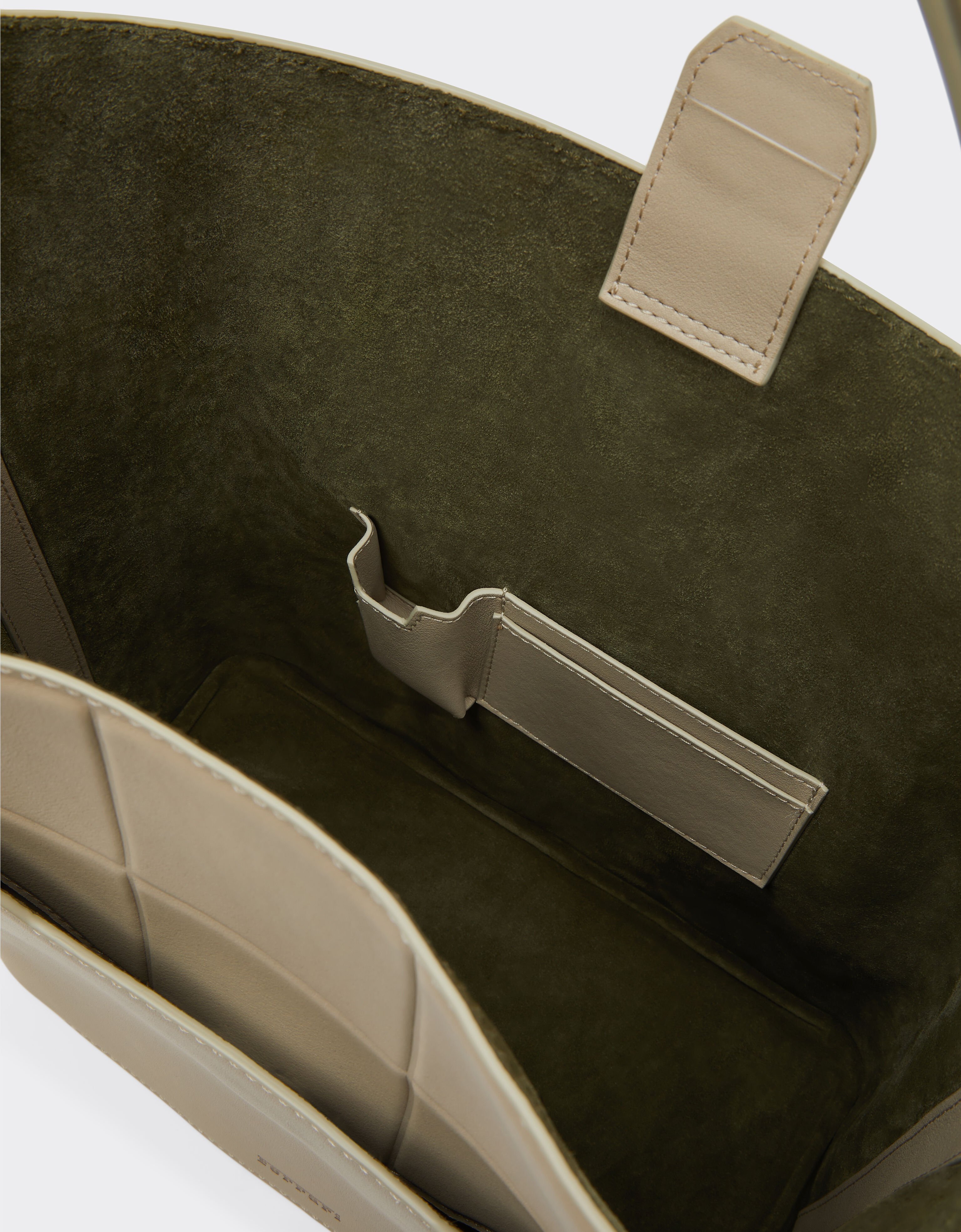 Ferrari Leather bucket bag Chalk 49145f