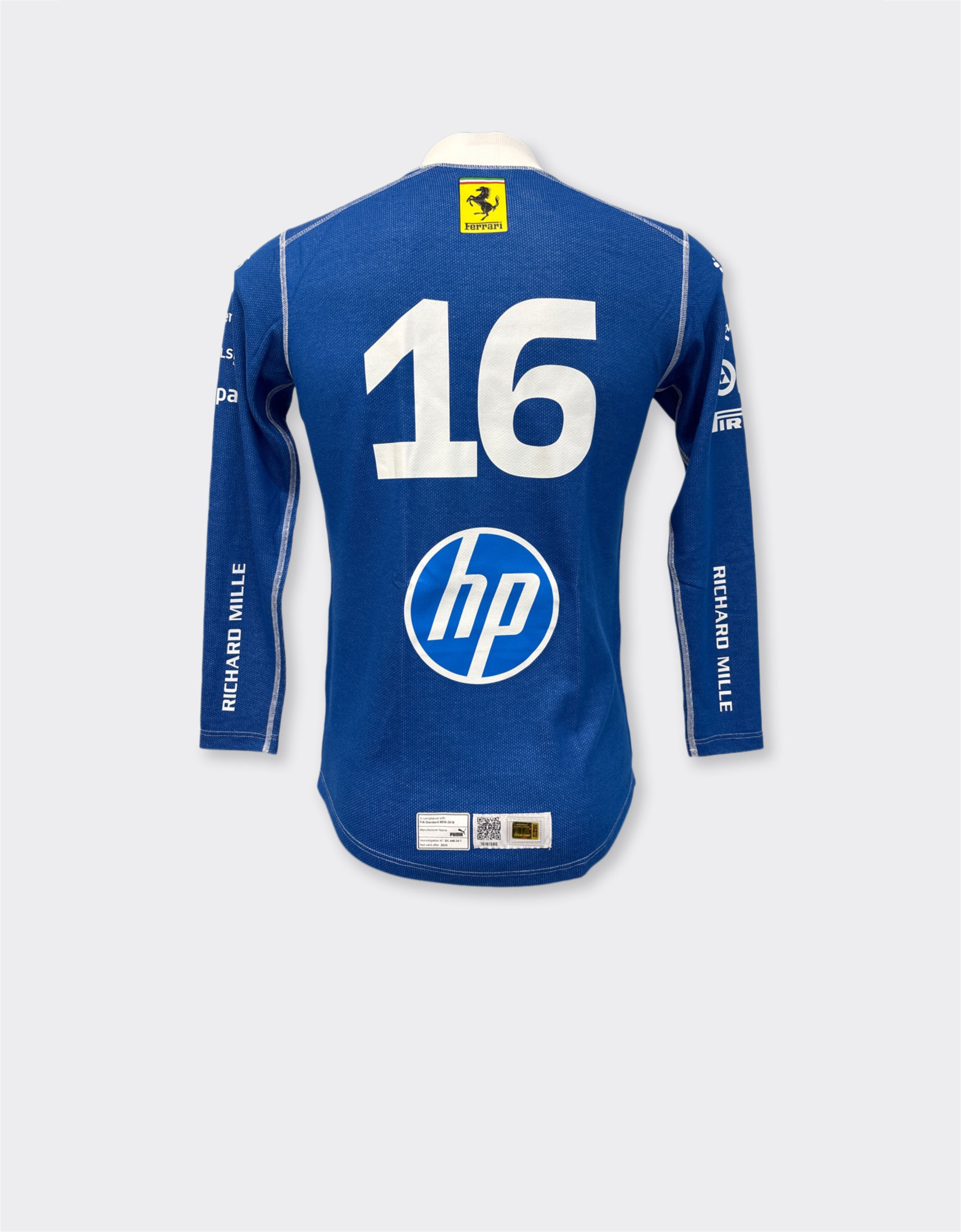 Ferrari Puma for Scuderia Ferrari HP Charles Leclerc Monza 2025 racing undersuit Blu Scozia LA0CMf