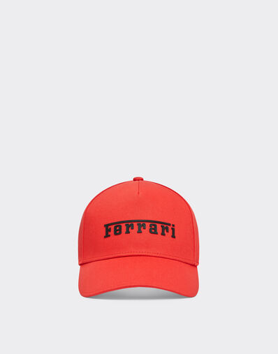 Ferrari Baseball hat with rubberised logo Rosso Corsa 20403f