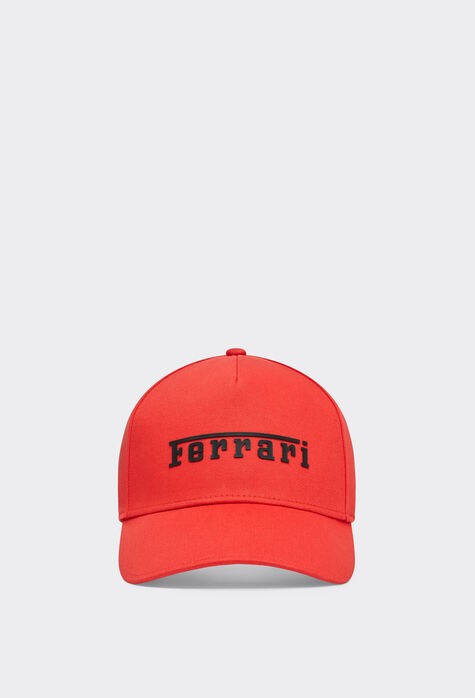 Ferrari Baseball hat with rubberised logo Rosso Corsa F1135f