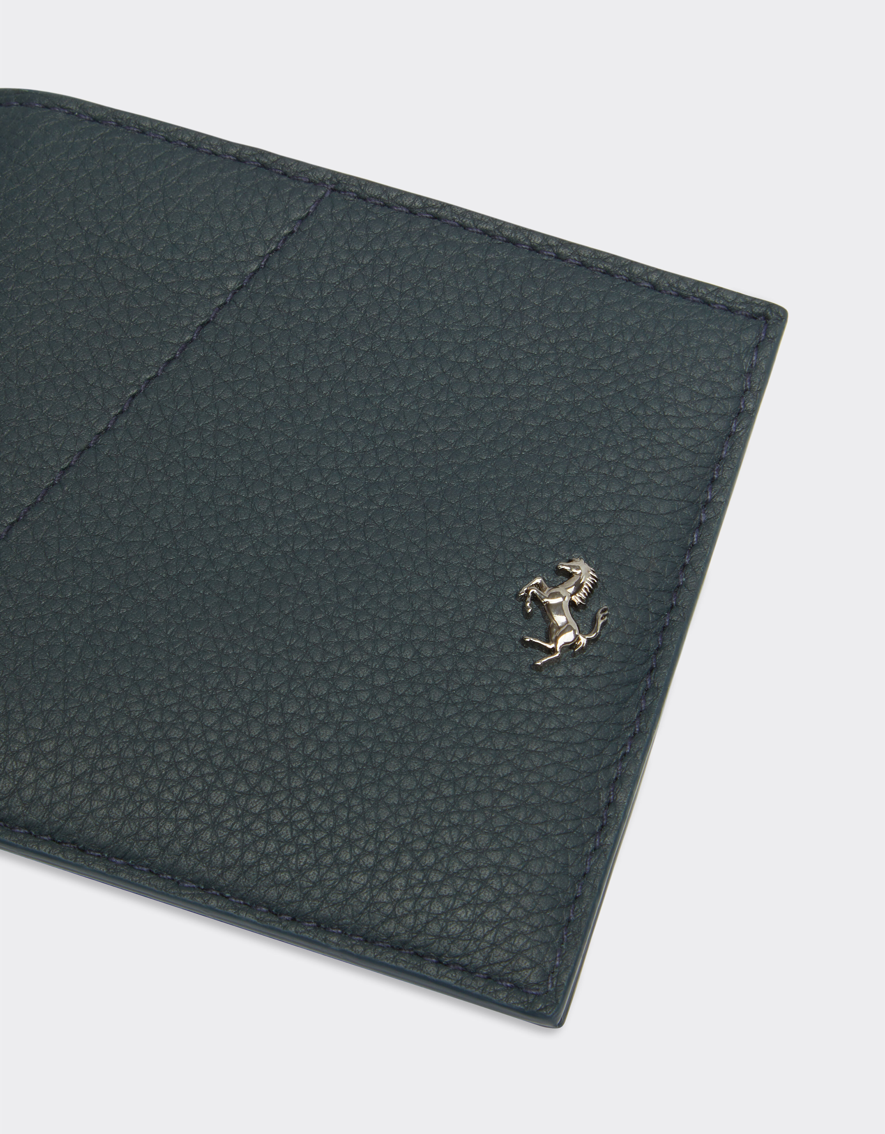 Ferrari Textured leather horizontal wallet Navy 20621f