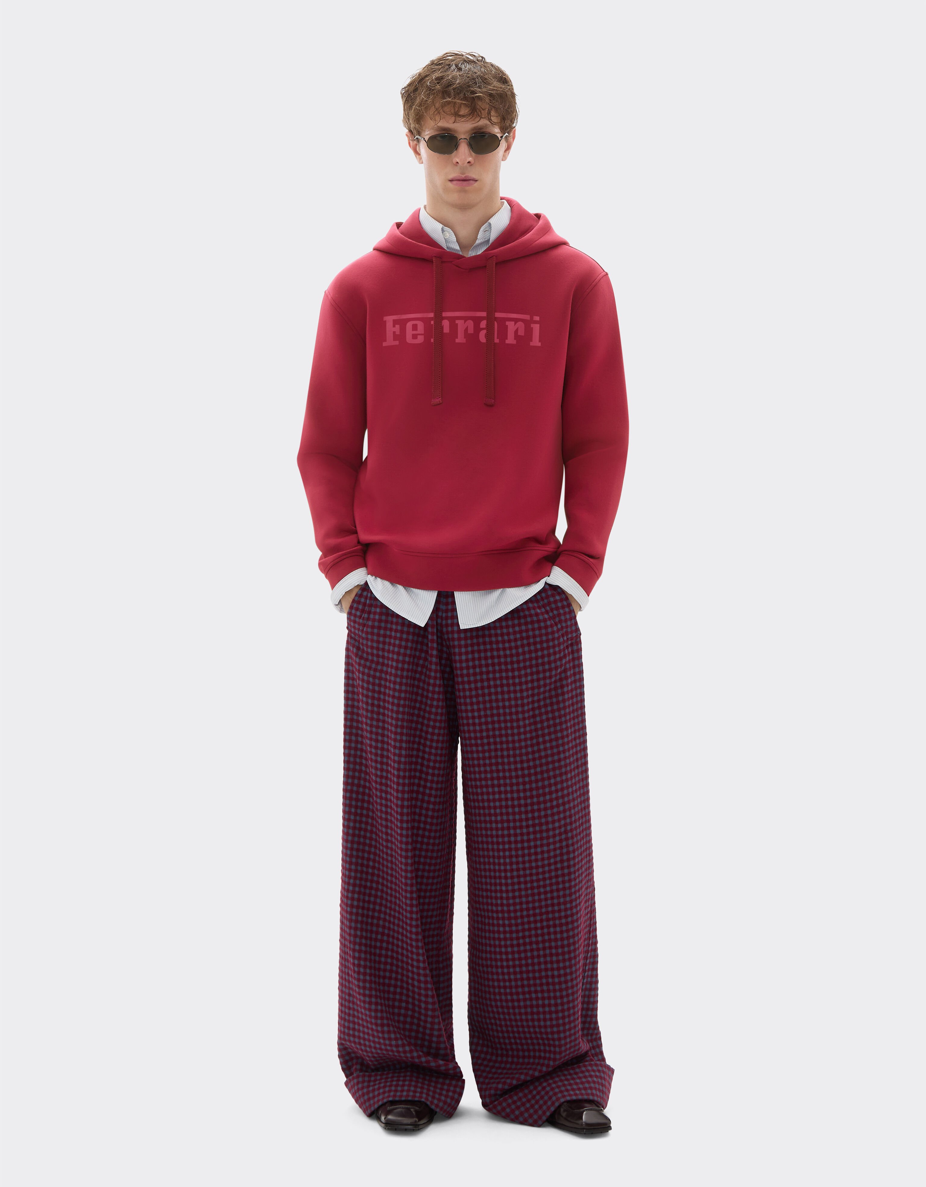 Ferrari Hooded sweatshirt in scuba Cherry 49280f