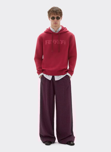 Hooded sweatshirt in scuba Ferrari Hooded sweatshirt in scuba Cherry 49280f