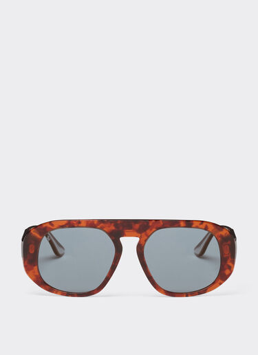 Ferrari Ferrari sunglasses in brown tortoiseshell acetate with polarised blue lenses Brown LA02Yf