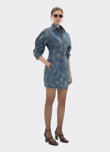 Dress in needled and washed denim Ferrari Dress in needled and washed denim Denim 22504f