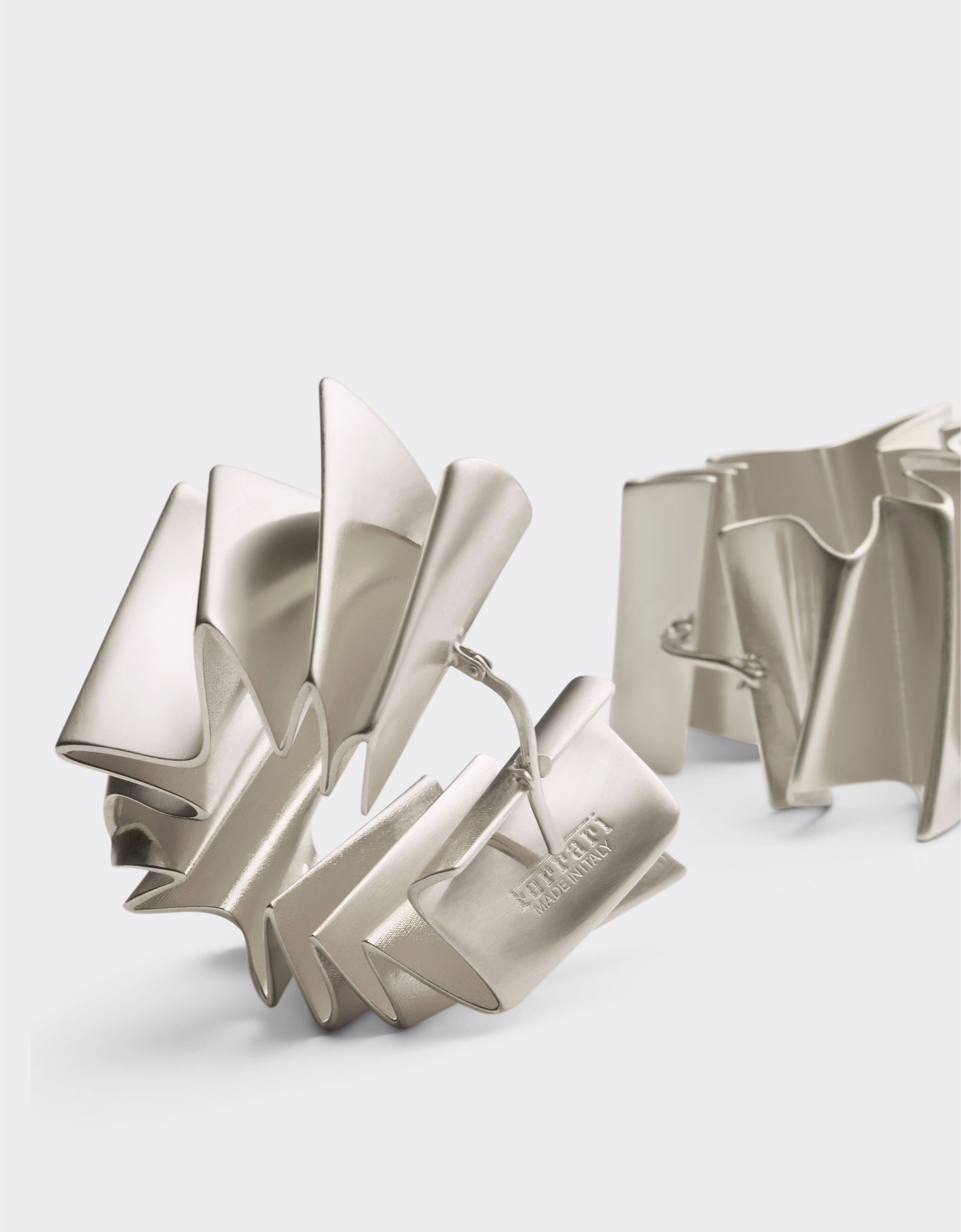 Ferrari Brass earrings with satin palladium finish None 22240f