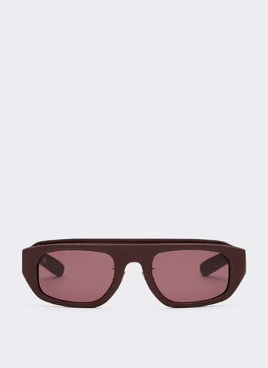 Ferrari Gafas de sol de acetato y piel marrón Ferrari conlentes exclusivas Contrast Pro™ Marrón F1542f