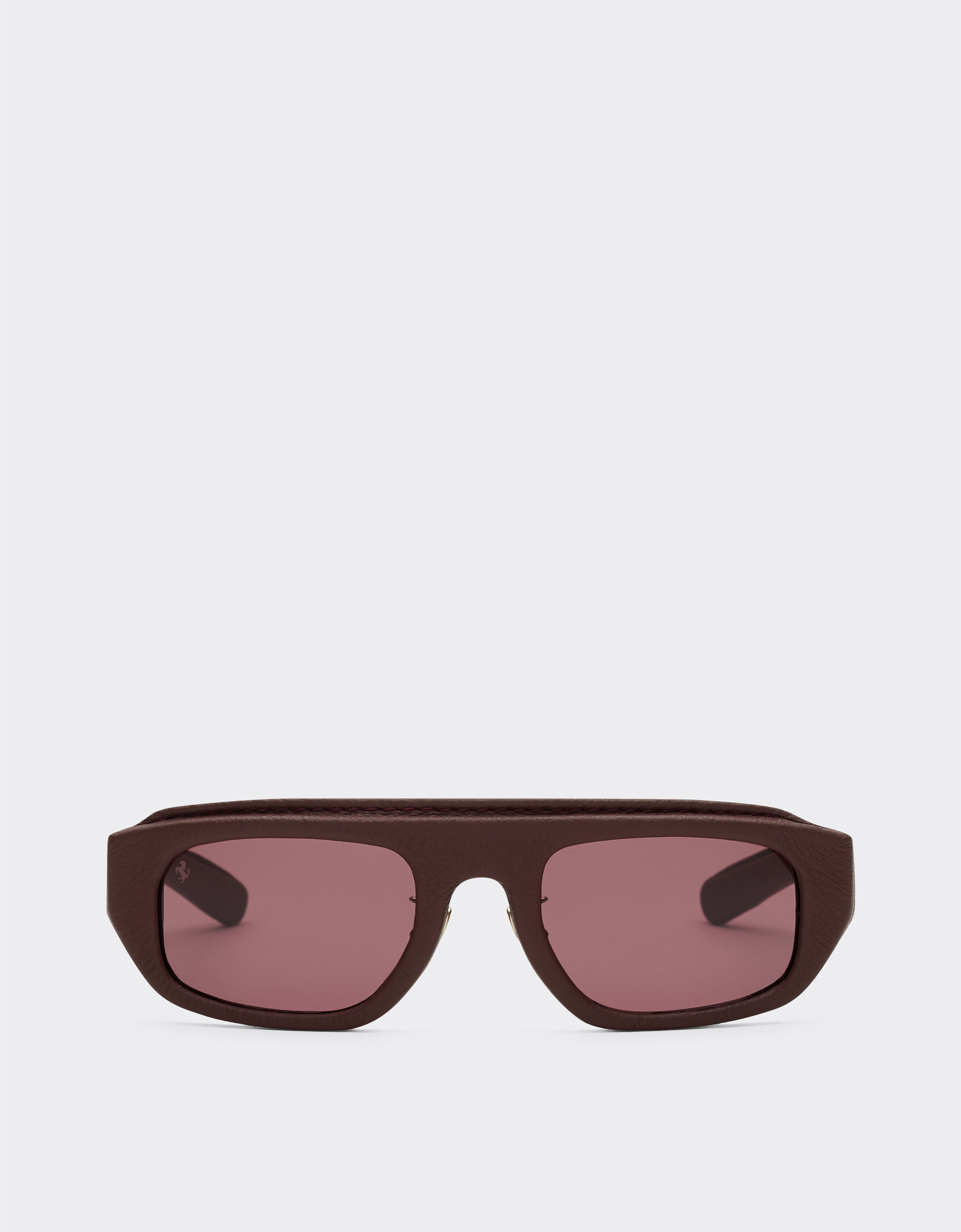 Ferrari Gafas de sol de acetato y piel marrón Ferrari conlentes exclusivas Contrast Pro™ Marrón F1542f