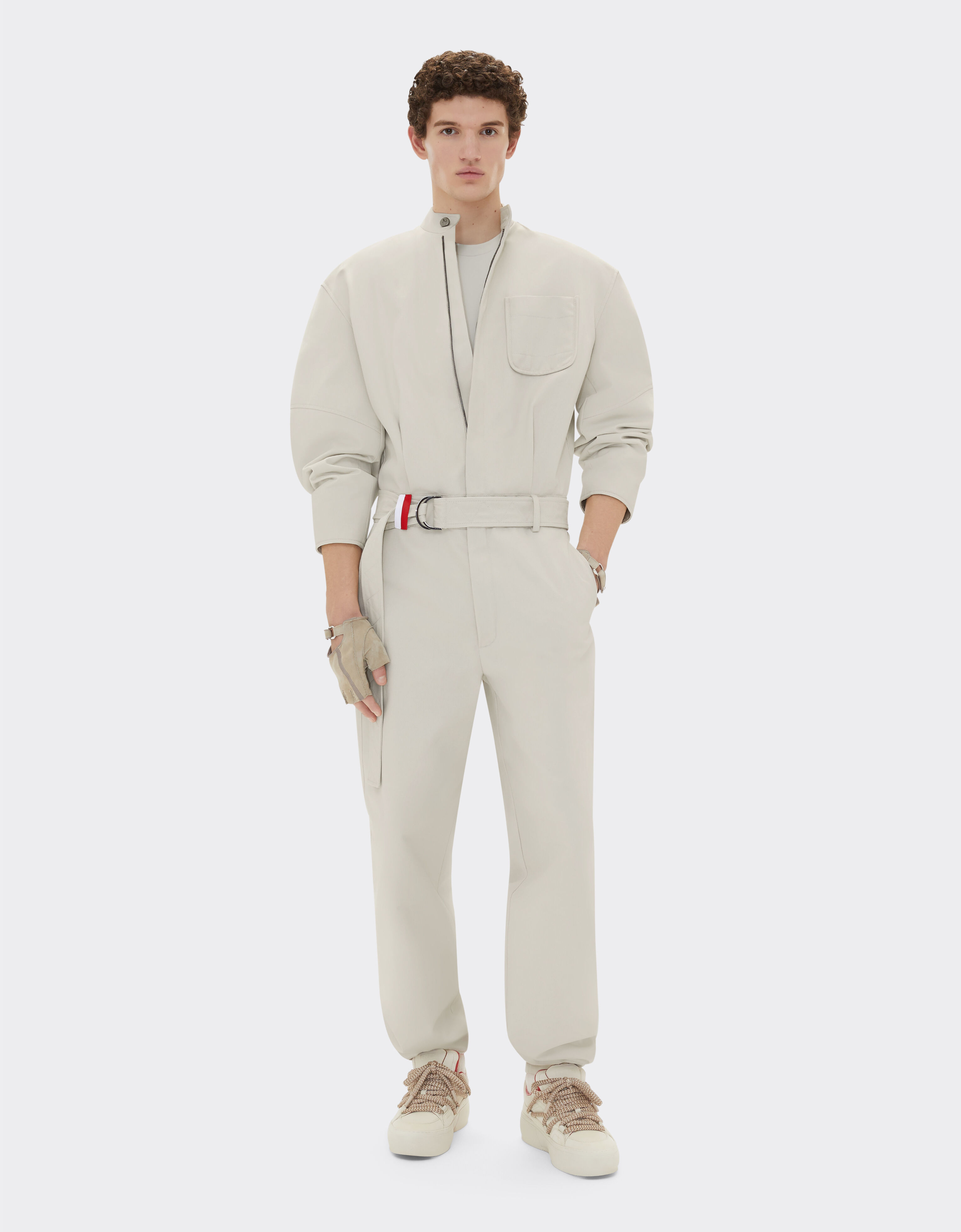 Ferrari Ferrari x Charles Leclerc cotton jumpsuit Ecru 22258f