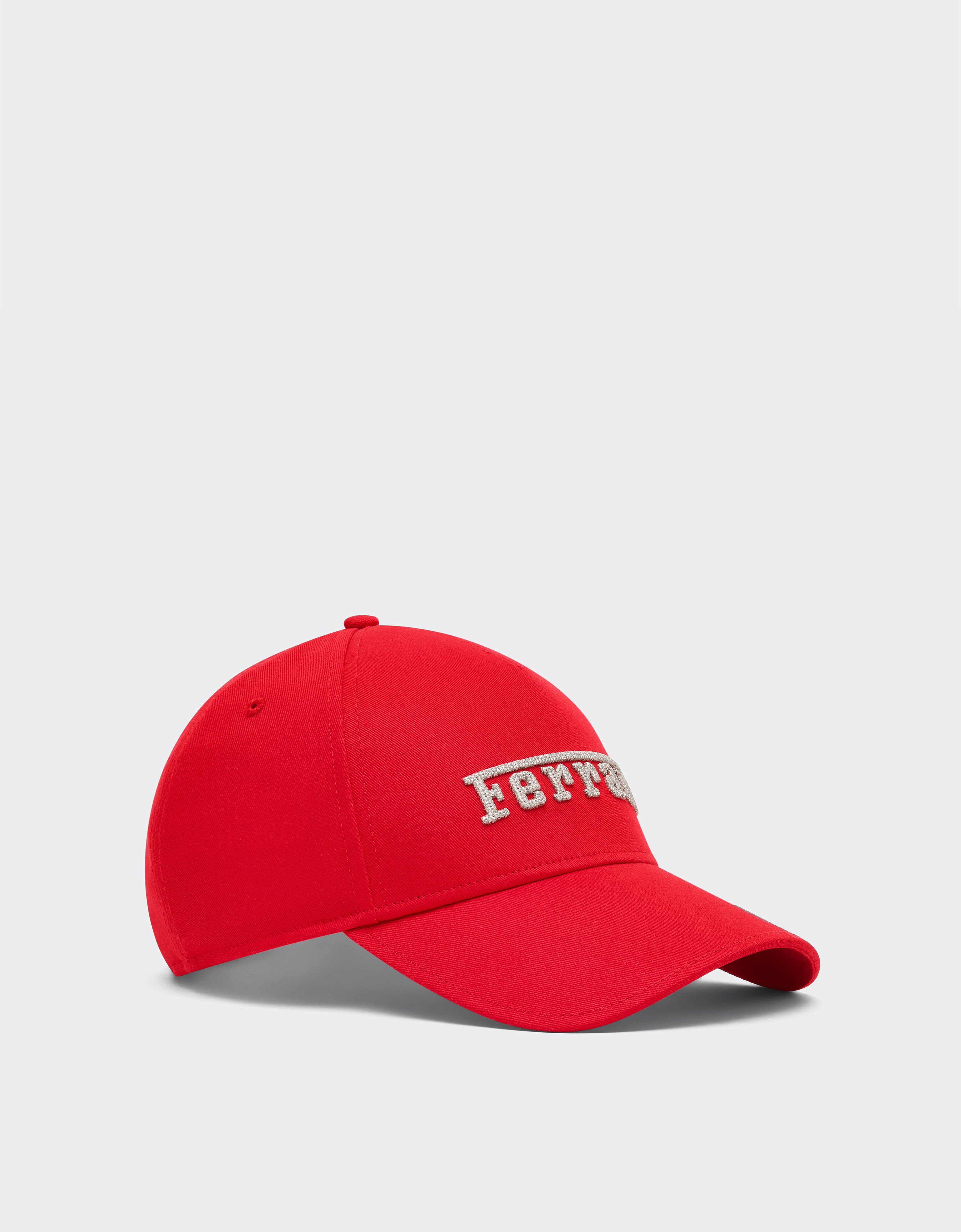 Baseball cap with embroidered Ferrari logo Ferrari Baseball cap with embroidered Ferrari logo Racing red 22825f