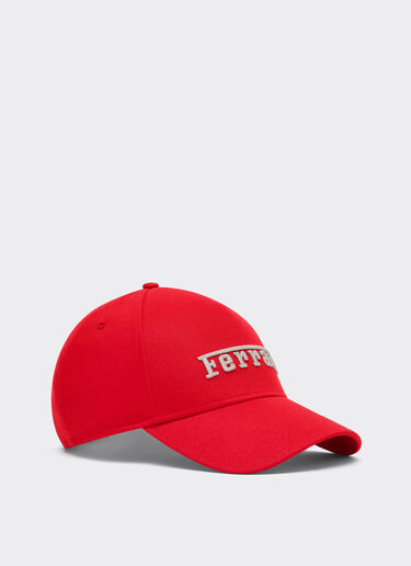 Baseball cap with embroidered Ferrari logo Ferrari Baseball cap with embroidered Ferrari logo Racing red 22825f