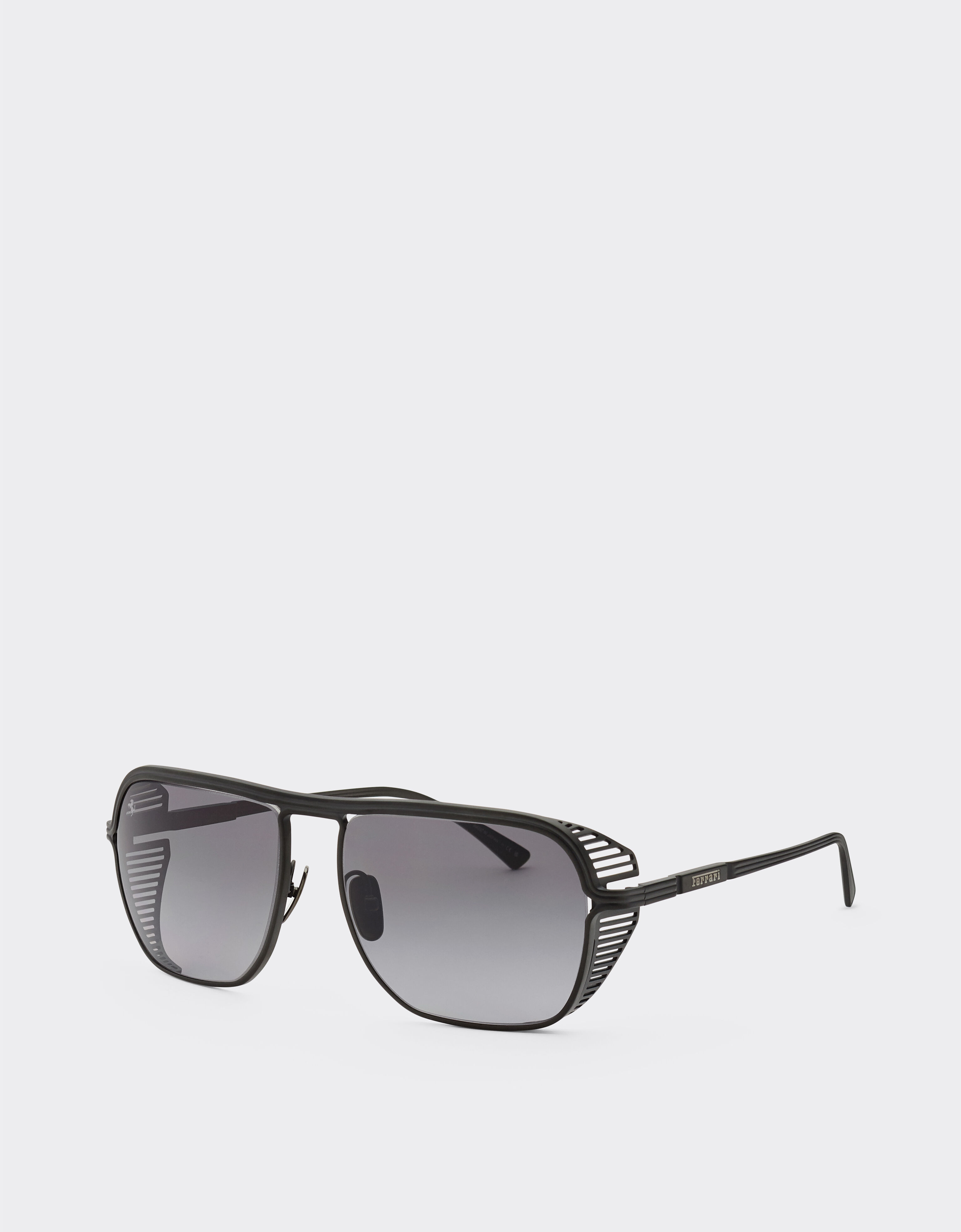 Ferrari Ferrari sunglasses in matt black titanium with polarised grey gradient lens Black Matt F1524f