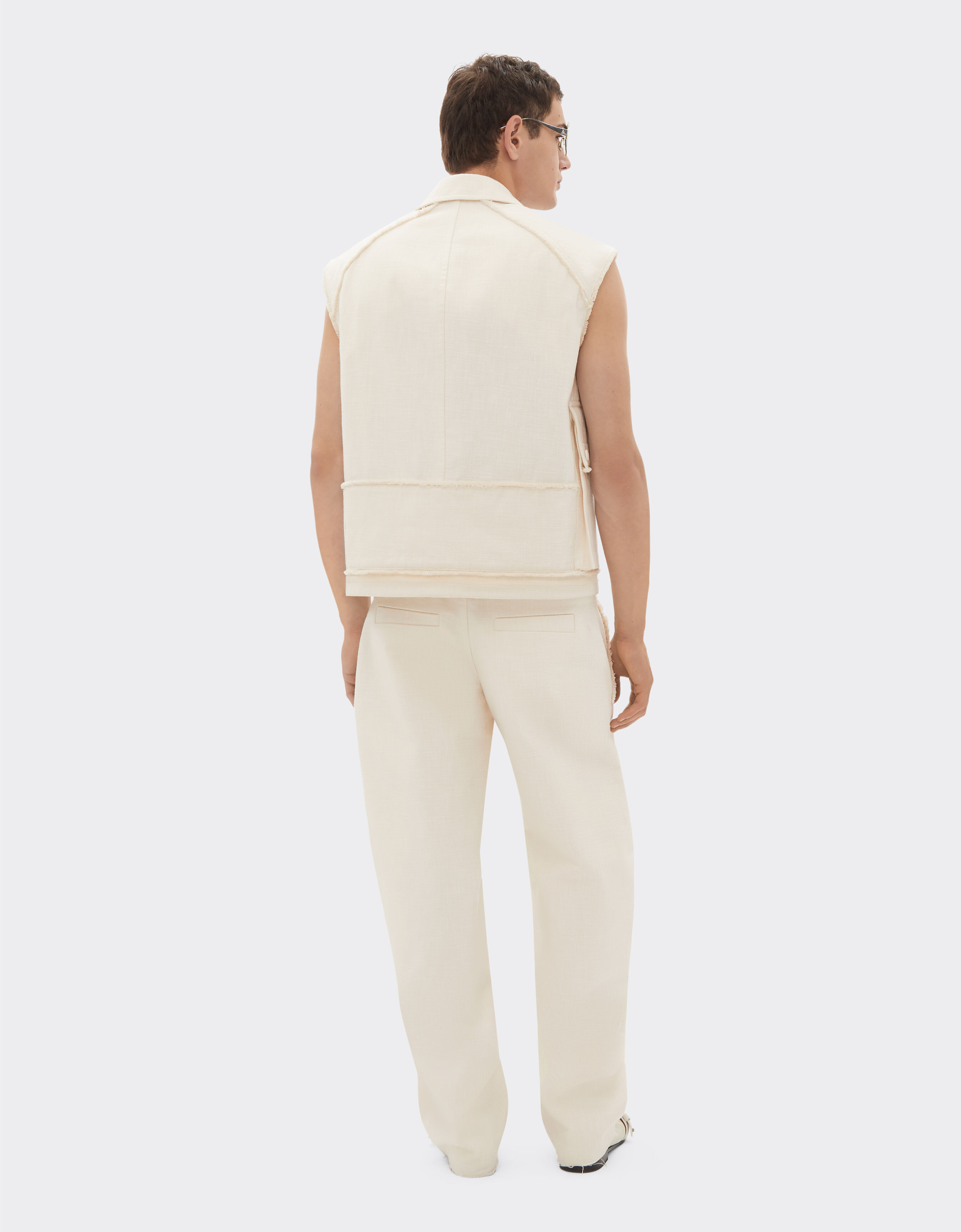 Ferrari Malfilè cotton vest Avorio 50953f