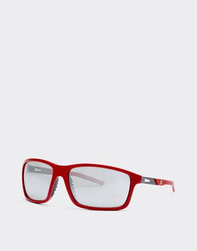 Ferrari Ray-Ban for Scuderia Ferrari 0FZ6021 en material inyectado y metal rojo Ferrari mate con lentes grises espejadas Rosso LY0SG1418EXT0001f