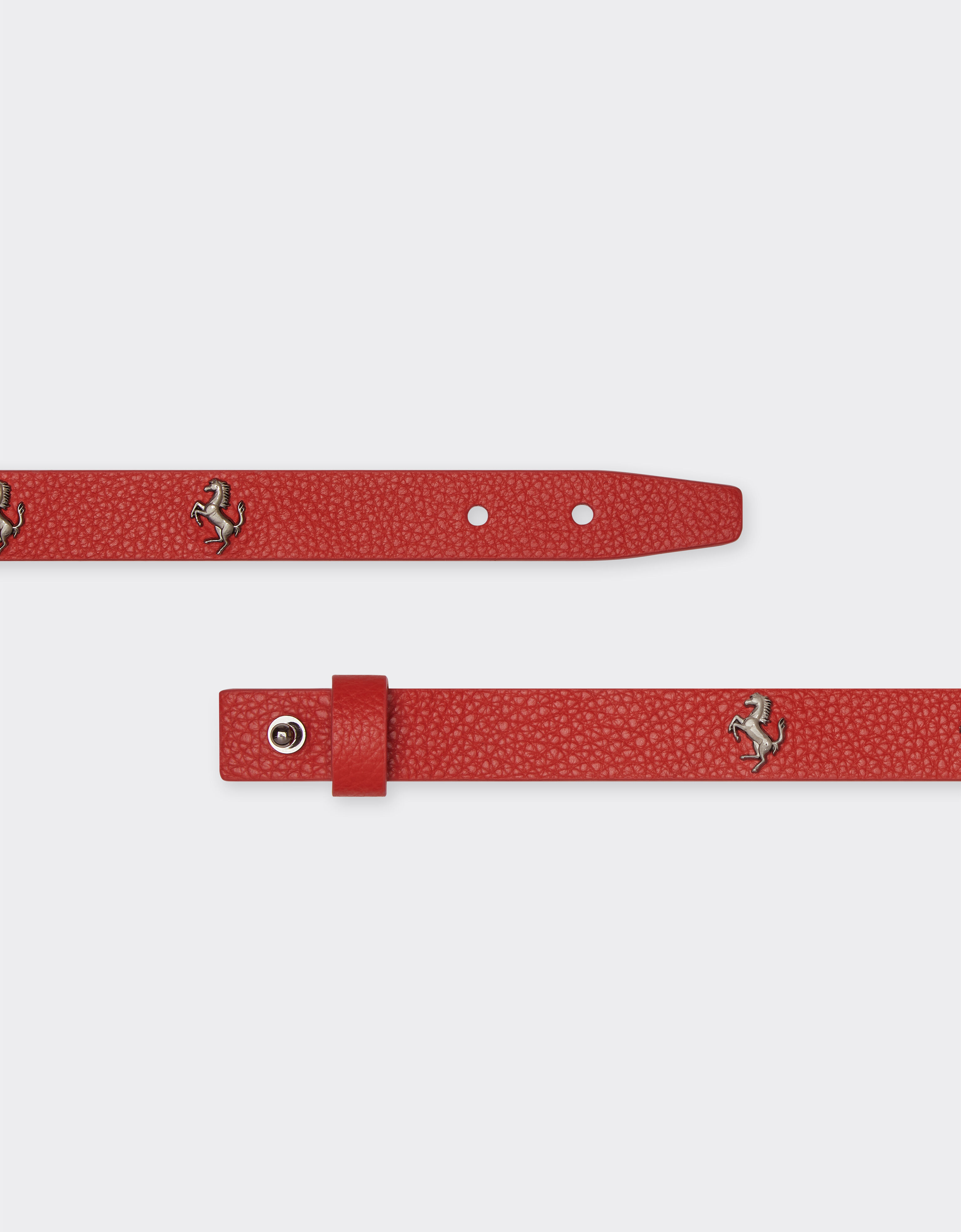 Ferrari Leather bracelet with studs Rosso Dino 红色 20501f