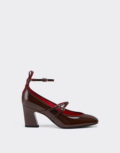 Ferrari Patent leather Mary Jane pumps Dark brown 22733f