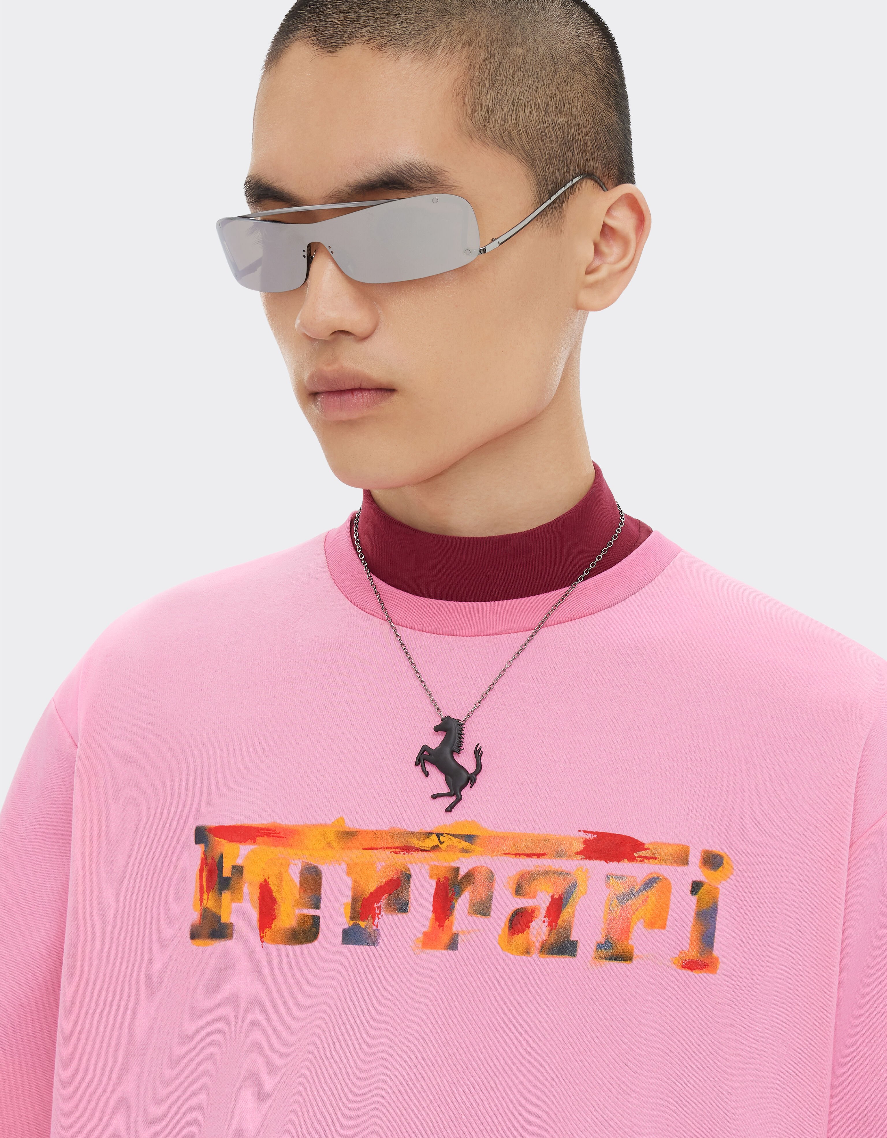 Ferrari Necklace with Prancing Horse Black 20010f