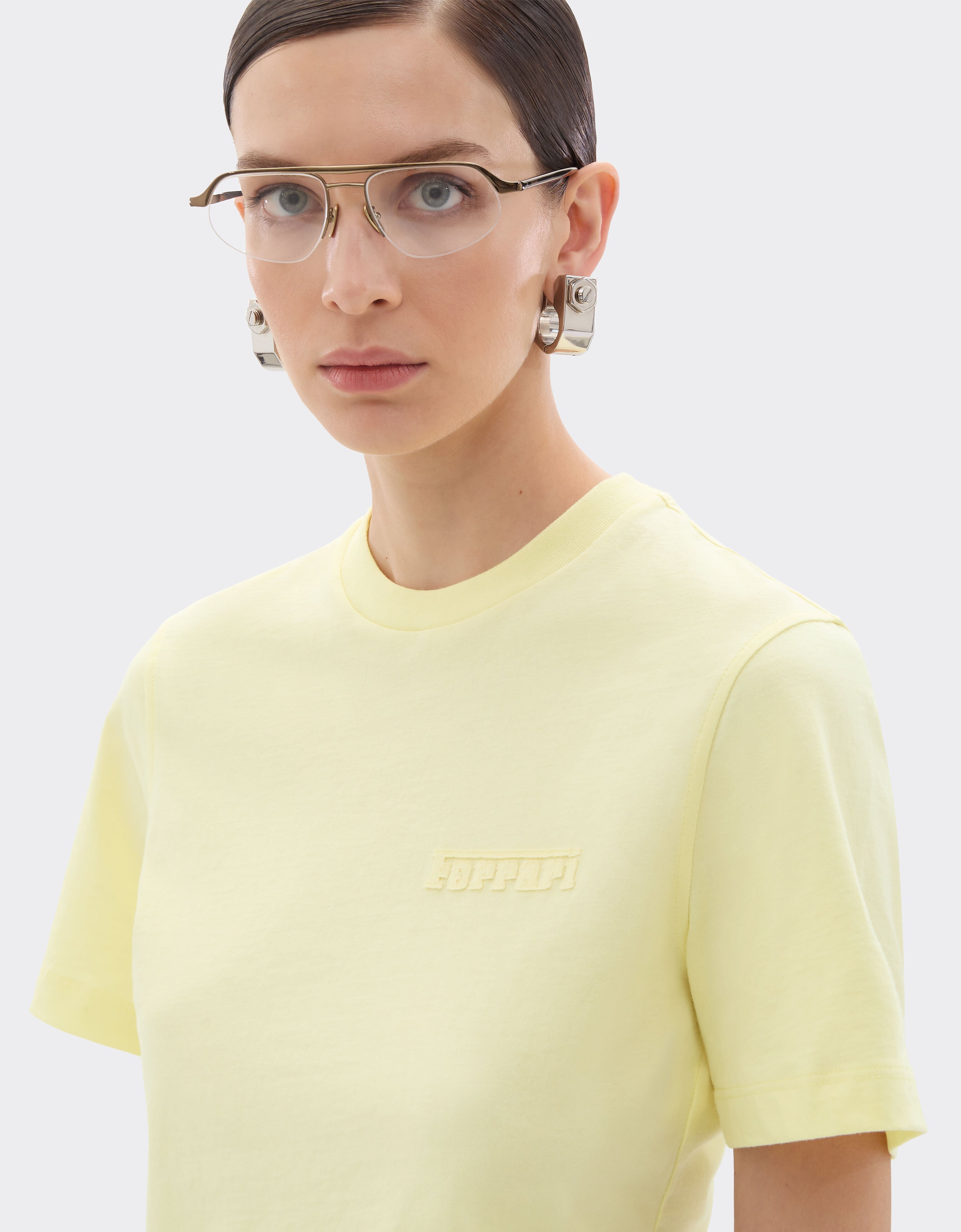 Ferrari Camiseta corta de algodón Giallo Iris 51094f