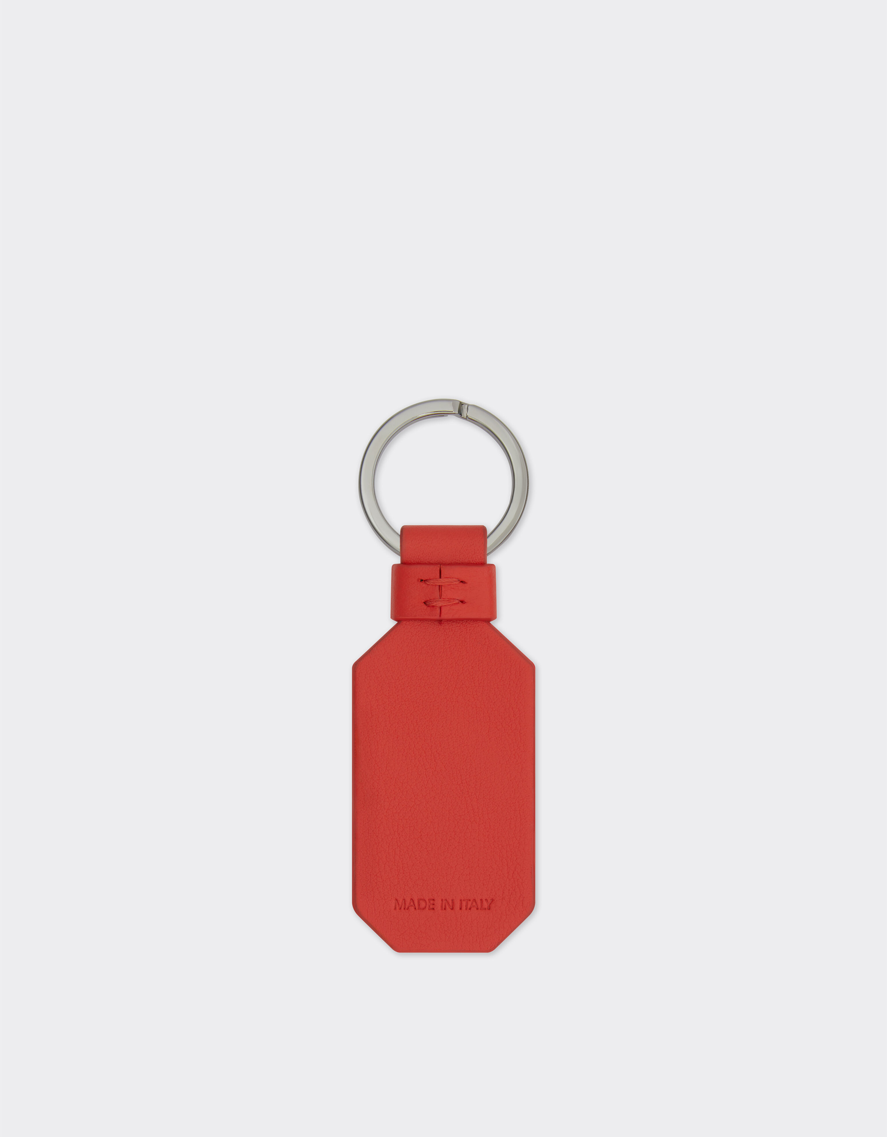 Leather Keyring with Prancing Horse in Dino Red | Ferrari®