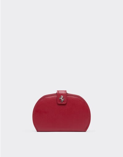 Ferrari BIFOLD LA FERRARI DINO BAG PLAIN LEATHER Rosso Maison 50417f