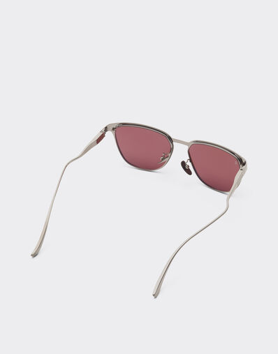 Ferrari Ferrari sunglasses ingunmetal metalwith purple polarized lenses Gunmetal LA0LBf